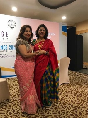 Dr. Laxmi Shrikhande with IAGE President Dr. Nandita Palshetkar