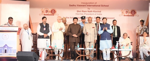 President Inaugurates School with Dada Vaswani & Ministers