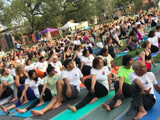 International Day of Yoga in Houston