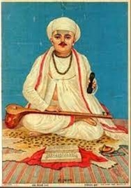 राजा रविवर्मा यांनी काढलेले संत तुकारामांचे चित्र (स्रोत : विकिपीडिया)	